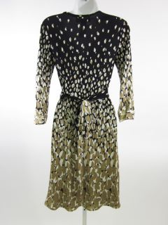 Julie Brown Black Short Sleeve Wrap Dress Sz s $319