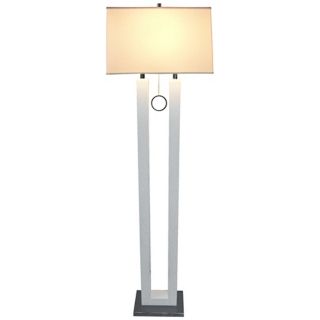 Nova Earring White Contemporary Floor Lamp   #R0435