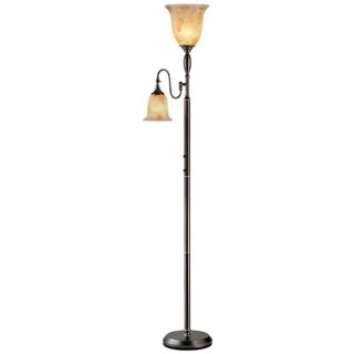 Lite Source Zesiro Torchiere Floor Lamp with Reading Arm   #V1415