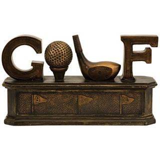Golf Bronze Tone Box   #N1393