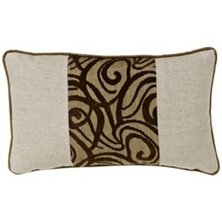 Brown Babylon Swirl Patchwork Rectangular Pillow   #G2825