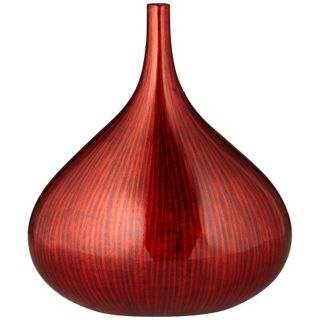 Line Small Neon Red Bottle Vase   #T8590