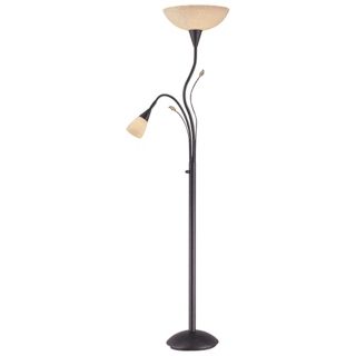 Lite Source Nevio Torchiere Floor Lamp with Reading Light   #V1240