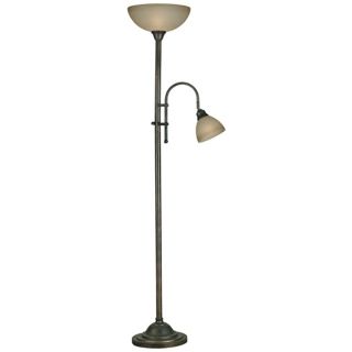 Kenroy Callahan Torchiere Floor Lamp with Side Light   #R7987
