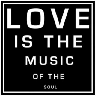 Love Is the Music (B) 12" Square Word Wall Art   #W0436