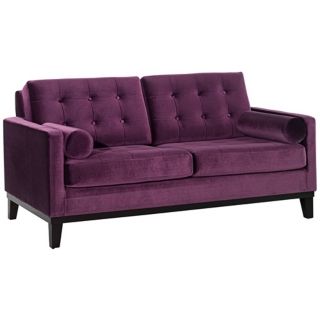 Centennial Eggplant Velvet Loveseat   #T3702