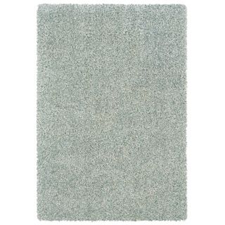 Waves Collection Blue/Ivory Shag Area Rug   #W4201