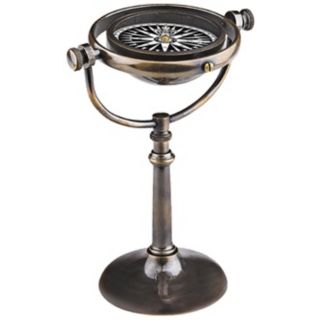 Collectors Compass Antique Bronze Accent   #T1540