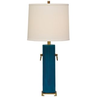 Beverly Turquoise Ceramic Table Lamp   #X0518