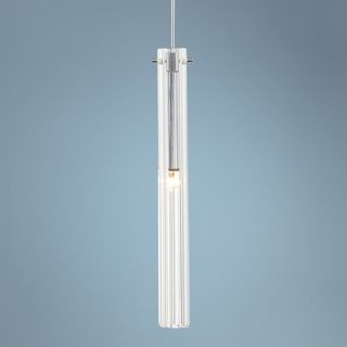 Possini Clear Glass Tube Mini Pendant Light   #N6753