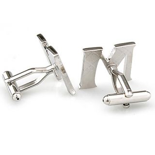 EUR € 8.73   letra m cufflinks unisexo, Frete Grátis em Todos os