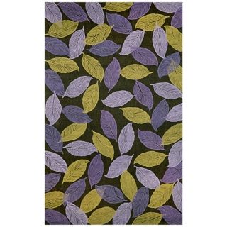 Liora Manne Visions I Mystic Leaf Purple Area Rug   #W6091