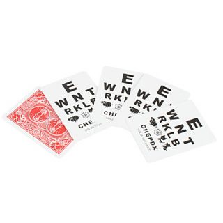 USD $ 7.69   Gimmick Magic Props Eye Test Card,