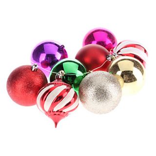 Pack Flerfarvet Shiny mat finish Balls Lanterner juletræ ornament 3