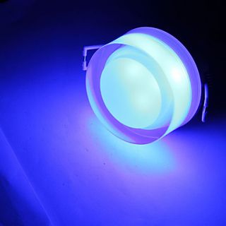 3w 75lm 450 465k azul lâmpada de luz de teto de cristal cilindro