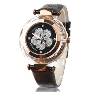 EUR € 12.78   Mode pc Quarz Armbanduhr mit schwarzem Lederarmband