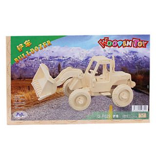 EUR € 7.81   bois jouet 3D Puzzle bulldozer, livraison gratuite pour