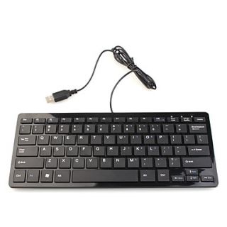 USD $ 21.04   Slim 79 Key USB Wired QWERTY Keyboard (Black),