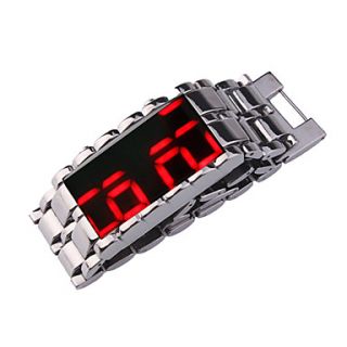 USD $ 10.79   Stylish Stainless Steel LED Wristwatch with Mirror