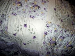 NIP Armoire Lavender Roses Julia Twin 3pc Comforter Set