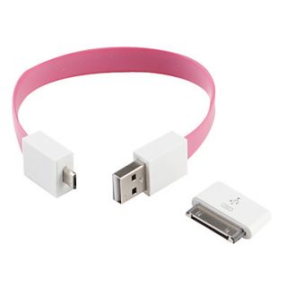 EUR € 8.91   USB de 30 Pin Micro y Cable USB para iPhone y