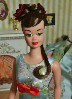 OOAK Cherry Blossom Vintage Midge Barbie Repaint Swirl by
