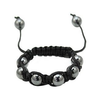 USD $ 3.89   Dark Glass Bead Rope Woven Bracelet,