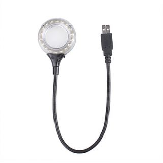 USD $ 5.88   USB LED 18 Lights with Magnifier, Black,