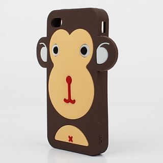 USD $ 4.89   Monkey Silicone Case for iPhone 4 and 4S (Assorted Colors