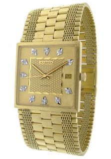 Juvenia Automatic 18K Solid Yellow Gold Diamond Men’s Watch Retail $