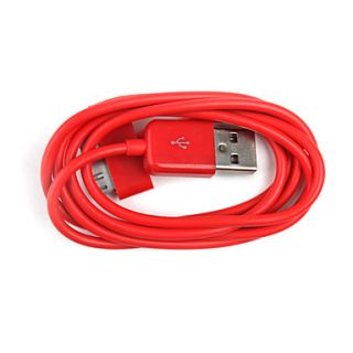 USD $ 1.49   Colorful Sync and Charge Cable for iPad and iPhone (Red