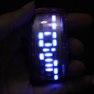 USD $ 7.97   Bracelet Design Future Blue LED Wrist Watch   Transparent