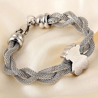 USD $ 14.99   316L Stainless Steel Bear Mesh Braided Bracelet Chain