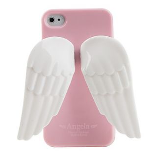 Anaglyph Angel Patterned Silicone Protective Case for iPhone 4 and 4S