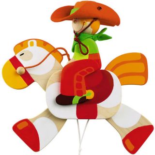 Sevi Cowboy Jumping Jacks Wooden Italian Puppet Toy