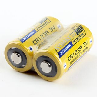 USD $ 3.49   NiteCore Disposable CR123A Li ion Battery (3V, 1500mAh