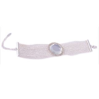 EUR € 6.98   Color Plata Bola Shape Crystal Bracelet, ¡Envío