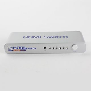 EUR € 45.99   5 port HDMI switch med fjernkontroll, Gratis Frakt På