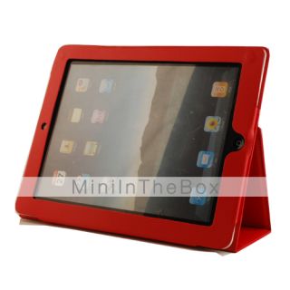 Protective Hard PU Leather Case Skin with Stand for Apple iPad 2 2nd