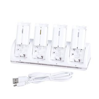 PEGA USB 4 Port Charging Station with 4 x Rechargeable Battery Packs