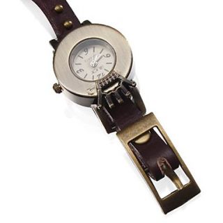 EUR € 6.89   Kvinder PU Analog Quartz Bracelet Watch (Lilla), Gratis