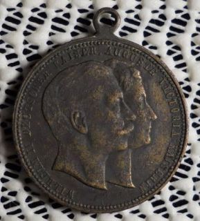 1800s Kaiser Wilhelm Auguste Victoria Medal from Germany