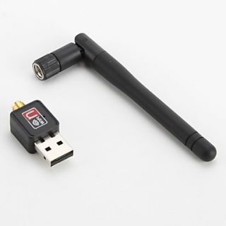 USD $ 9.59   Mini 2.4GHz 150Mbps USB2.0 Wireless Adaptor with Antenna