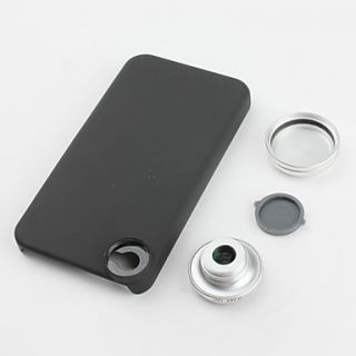 24x 190 Degree Super Fish Eye Thread Lens with Back Case for iPhone