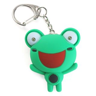 Frog Keychain with LED Flashlight and Sound Effects (Green)