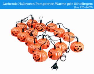 Review van Halloween Lachende Pompoenen Warme gele lichtslingers (2m