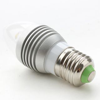 USD $ 9.89   E27 3W White LED Candle Lamp (85 265V 190Lm),