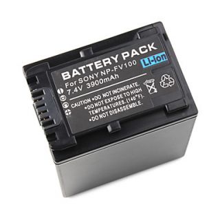 NP FV100 Compatible 7.4V 3900mAh Battery Pack for Sony HDR XR150E and