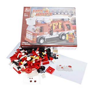 DIY 3D Puzzle FM 1 elevando coche de bomberos bloques de construcción
