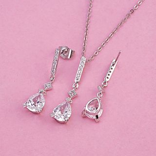USD $ 19.12   Fashion Crystal With Platinum Plated Jewelry Set,